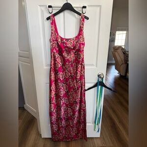 Wild Fable Pink Rose Floral Slip Maxi Dress Cottagecore Coquette M
